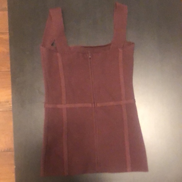 Zara corset type knitted top in burgundy - Picture 3 of 3